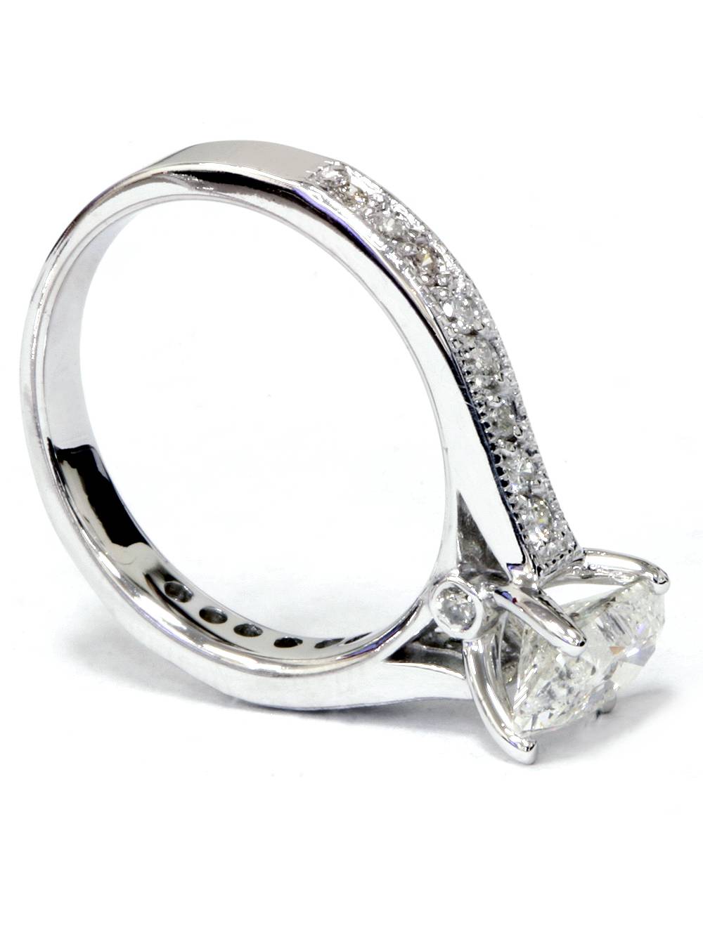 1 1/3ct Oval Diamond Engagement Ring 14k White Gold Lab Grown Size Selectable