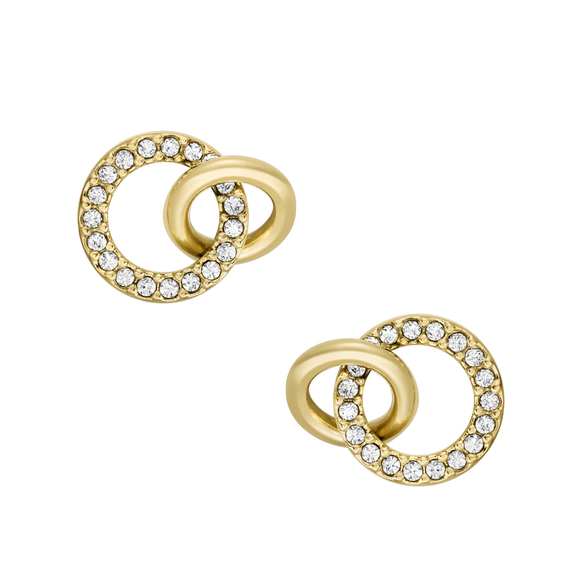 Fossil Women's Hazel Icons Gold-Tone Stainless Steel Stud Earrings
