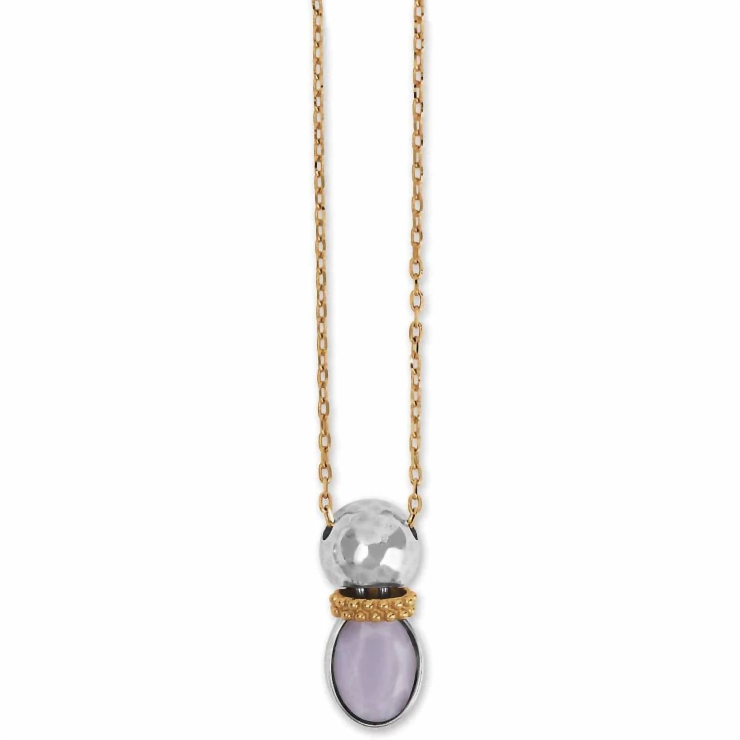 Women's Venus Necklace In Gold-lilac