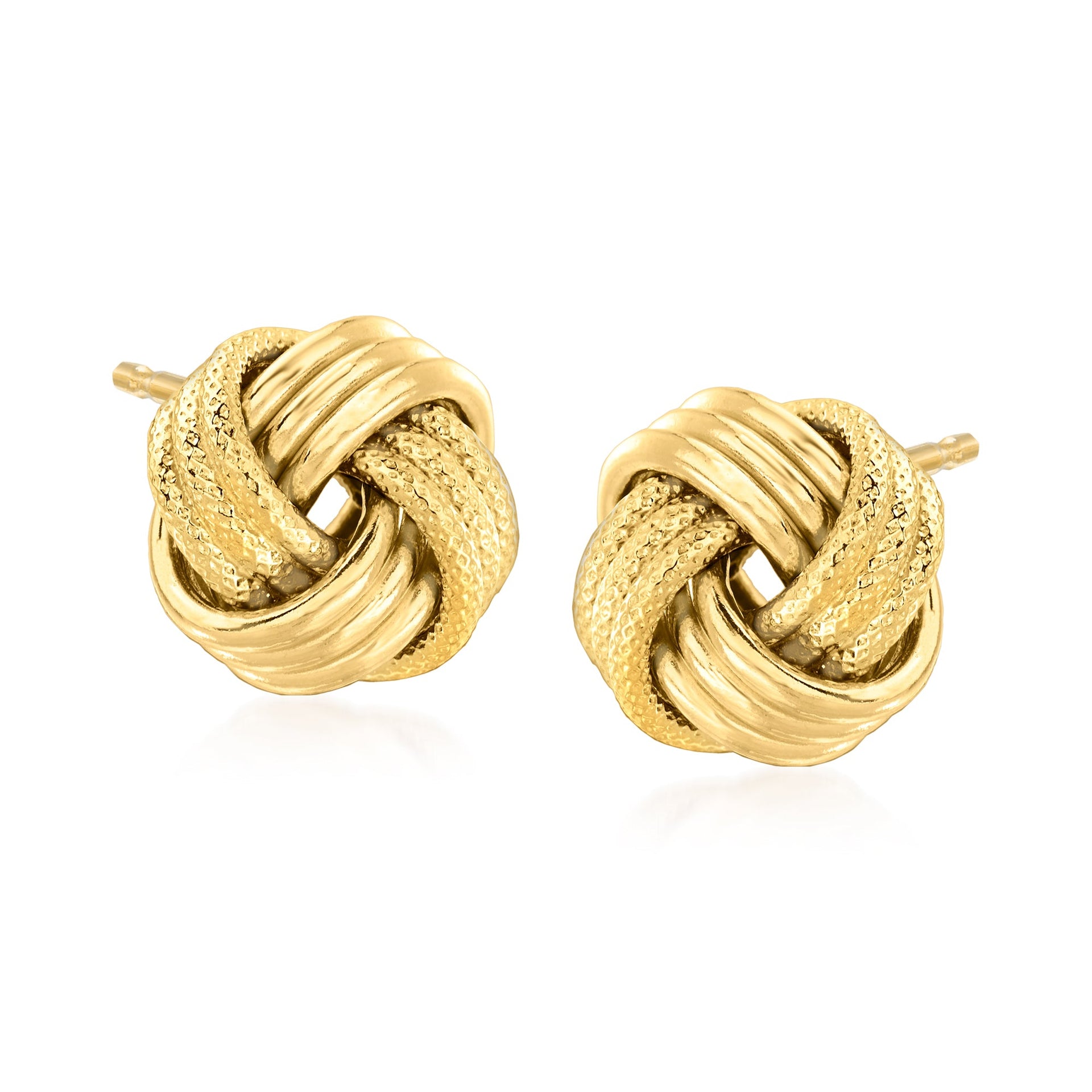 Italian 10kt Yellow Gold Love Knot Earrings
