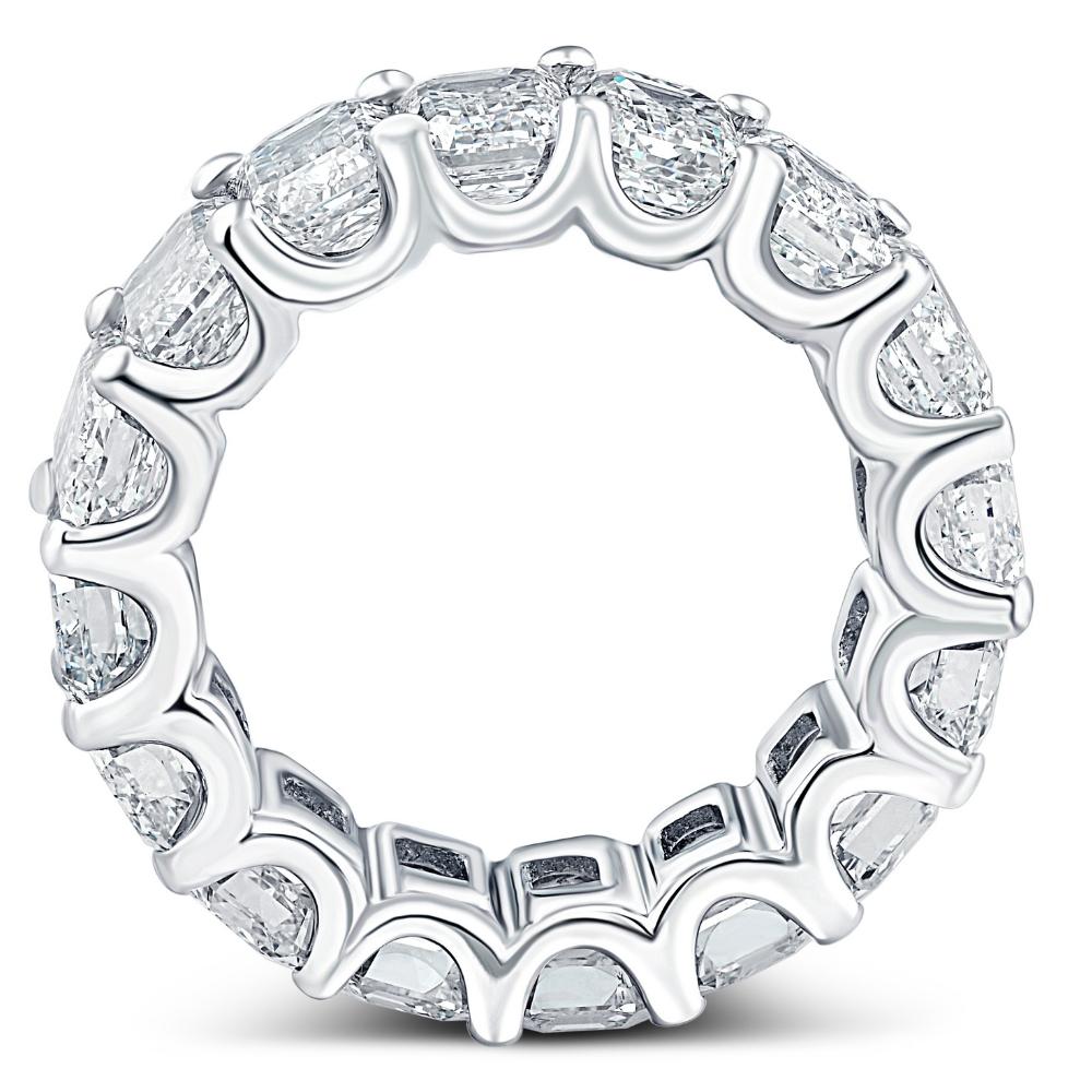 11 1/2 ct Emerald Cut Diamond Eternity Ring Gold or Platinum Band Lab Grown