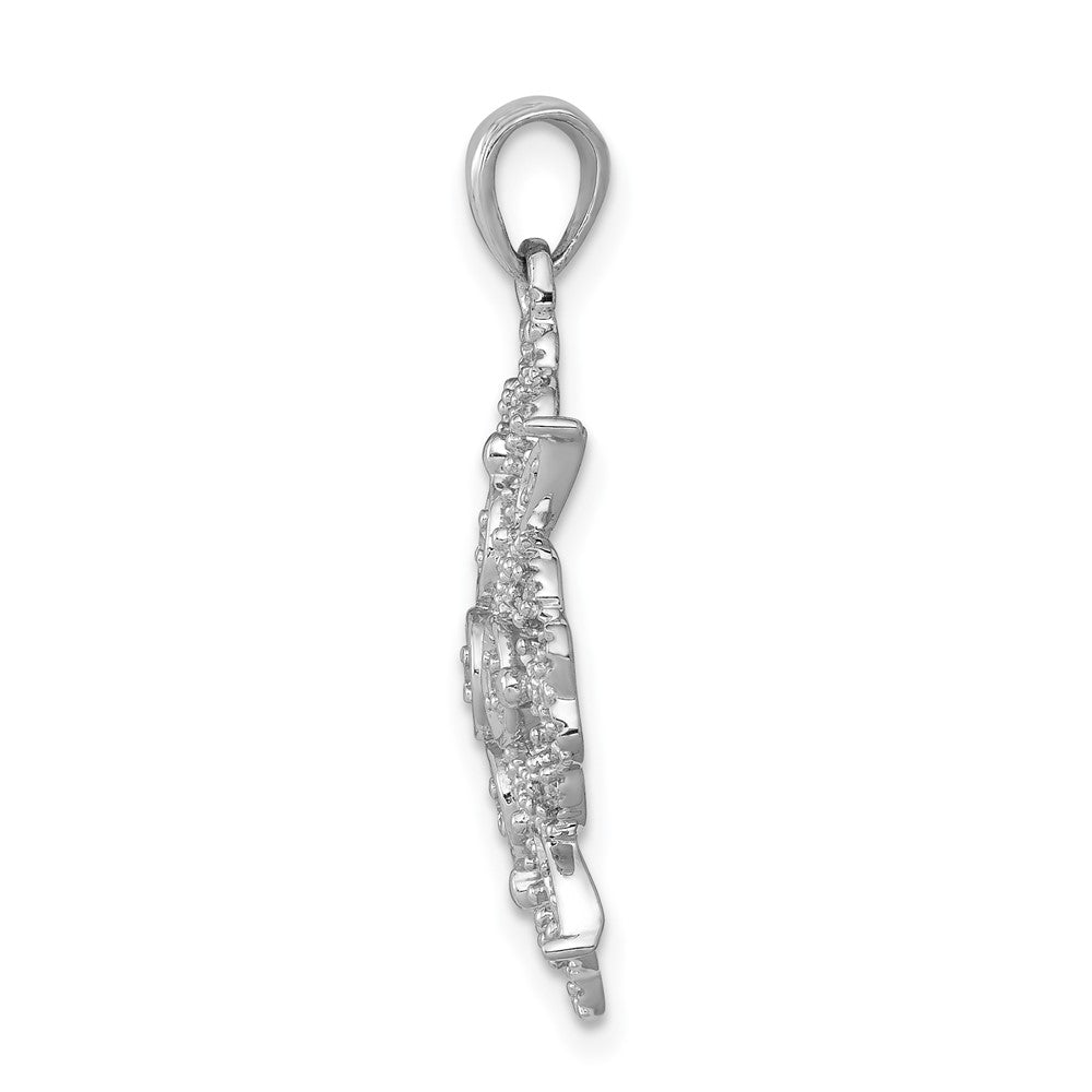 14K White Gold Lab Grown Diamond Filigree Pendant (0.24ct VS G-H)