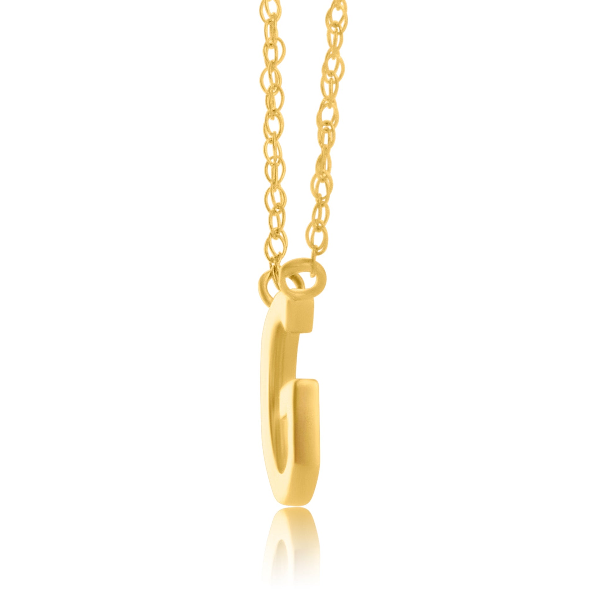 14k Yellow Gold Initial Pendant