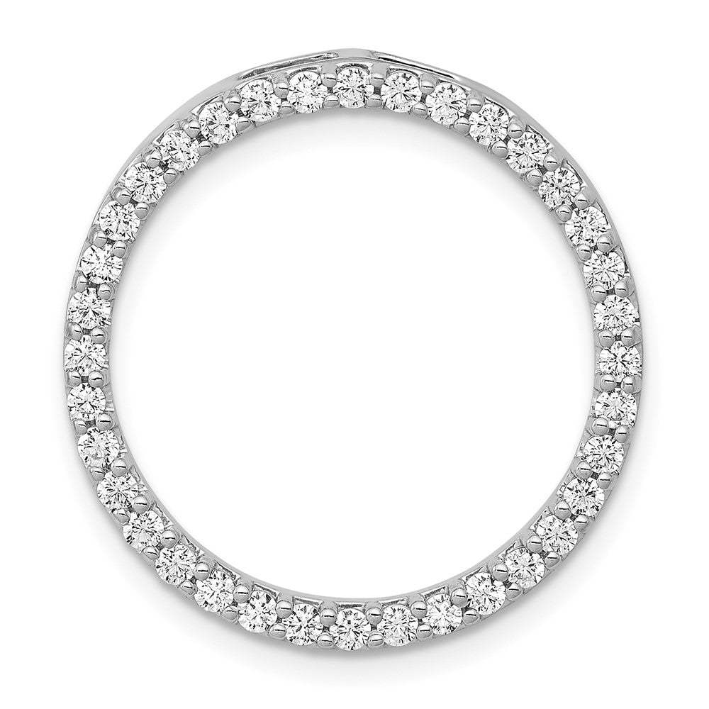 14K White Gold Lab Grown Diamond Circle Pendant (0.72ct VS G-H)