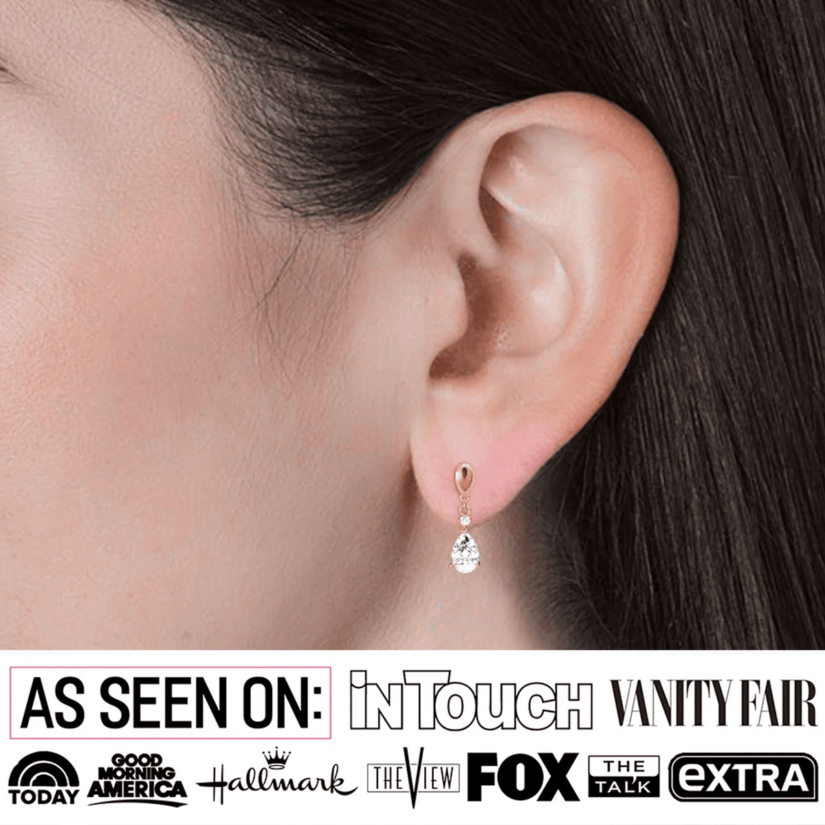 Zoey 18K White Gold Drop Earrings with Swarovski Crystals — Final Sale