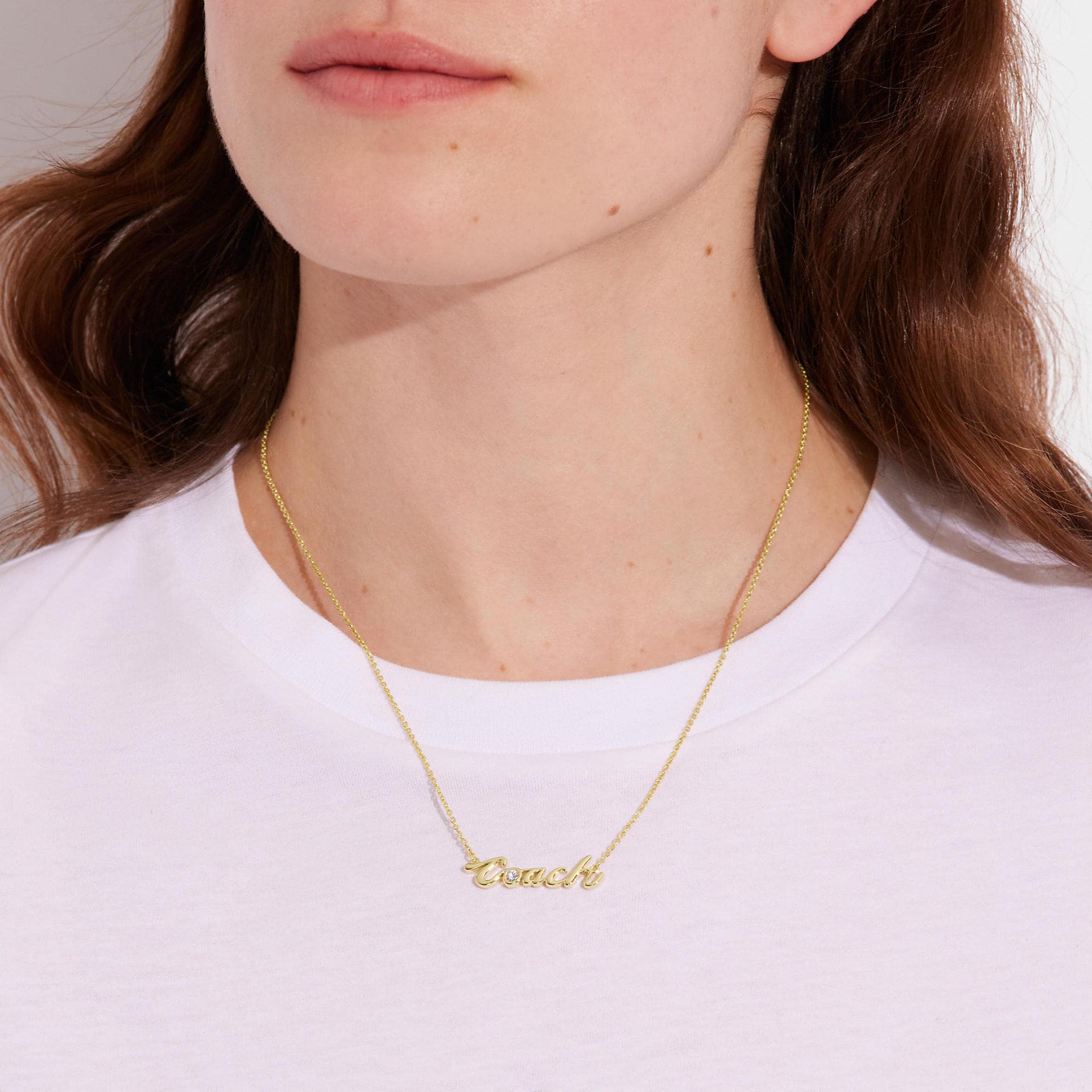 Outlet Logo Script Necklace