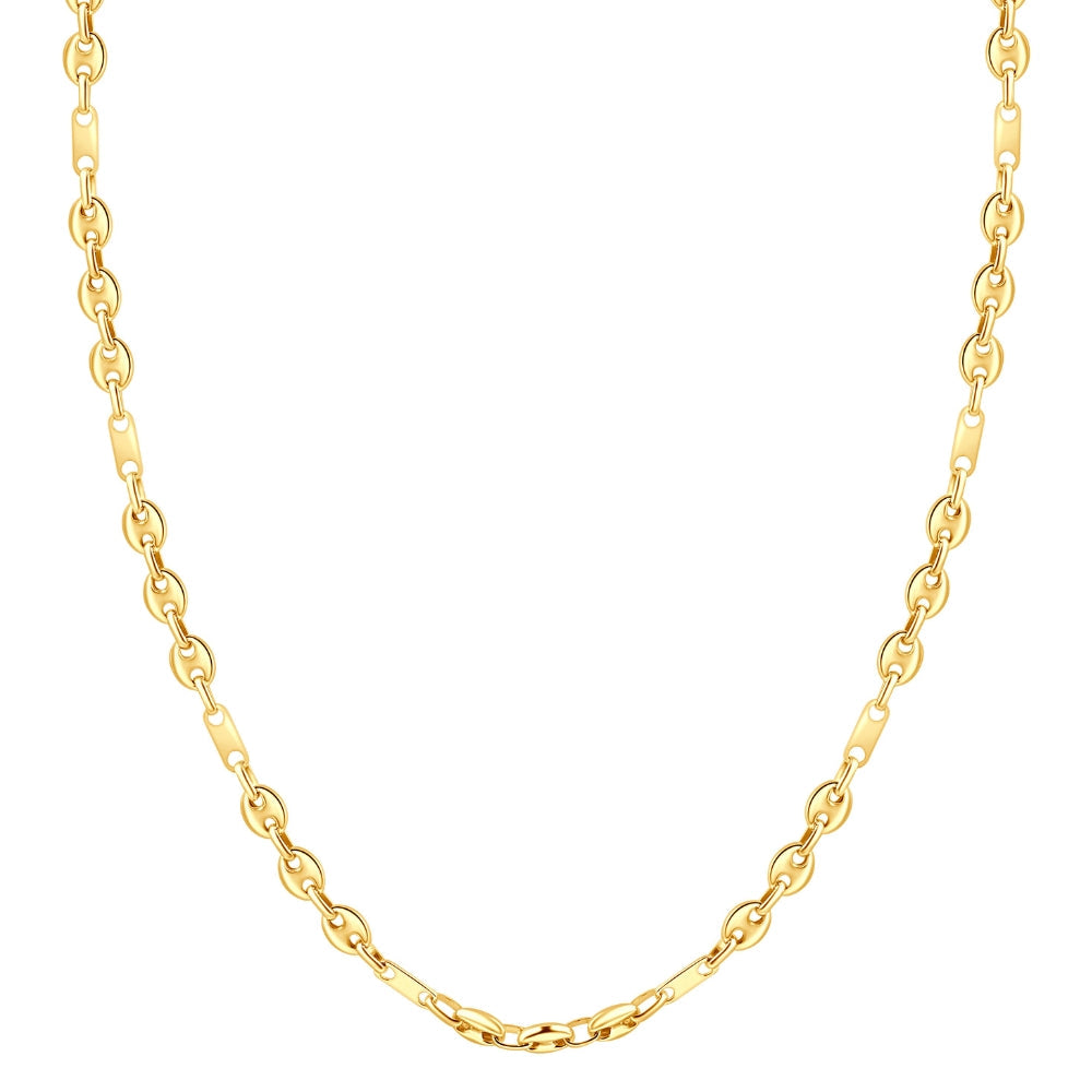 14k Yellow Gold Women's 22' Marine Chain Necklace 14.2 Grams 5.5mm Thick