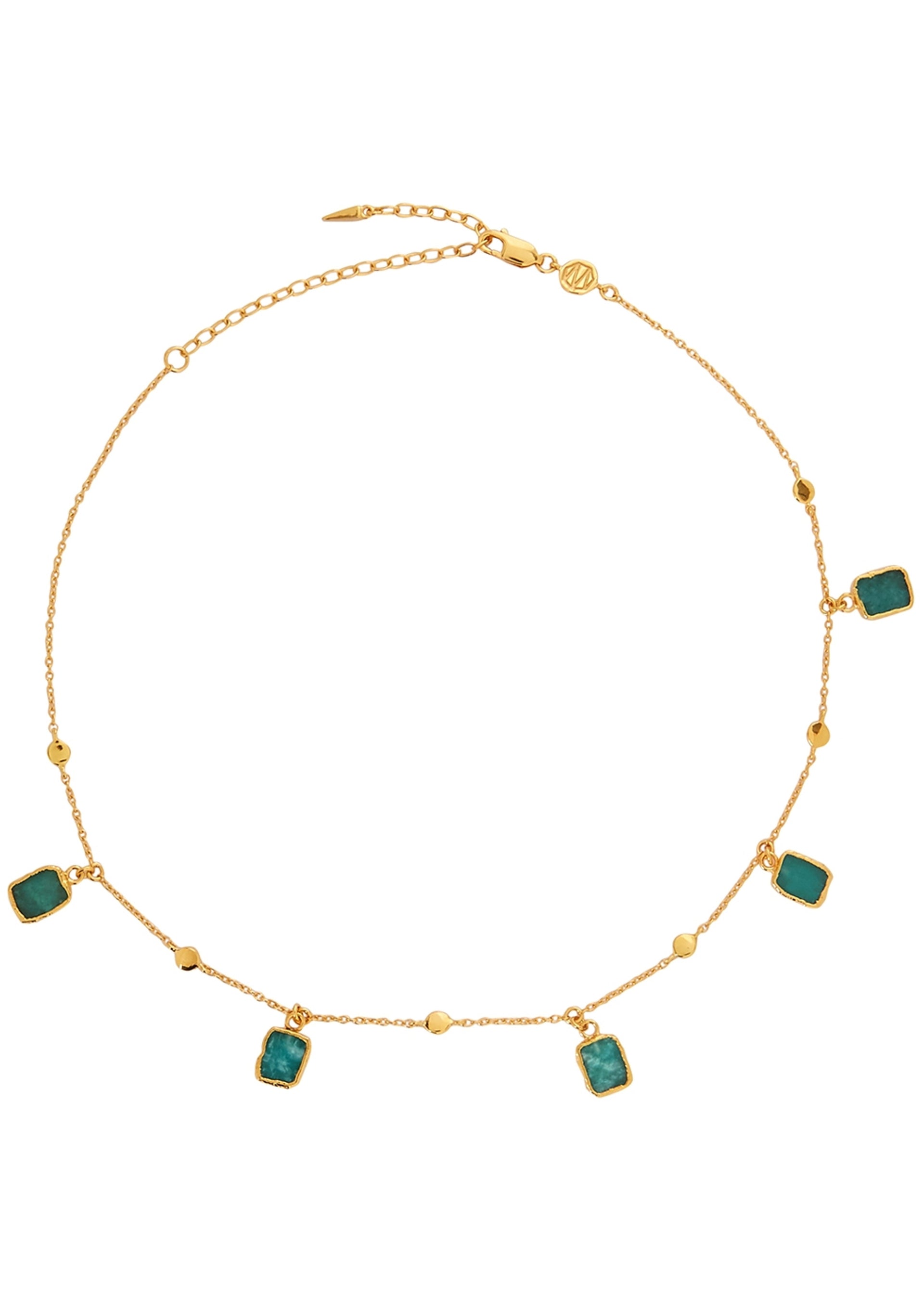 Amazonite Lena 18kt gold vermeil choker