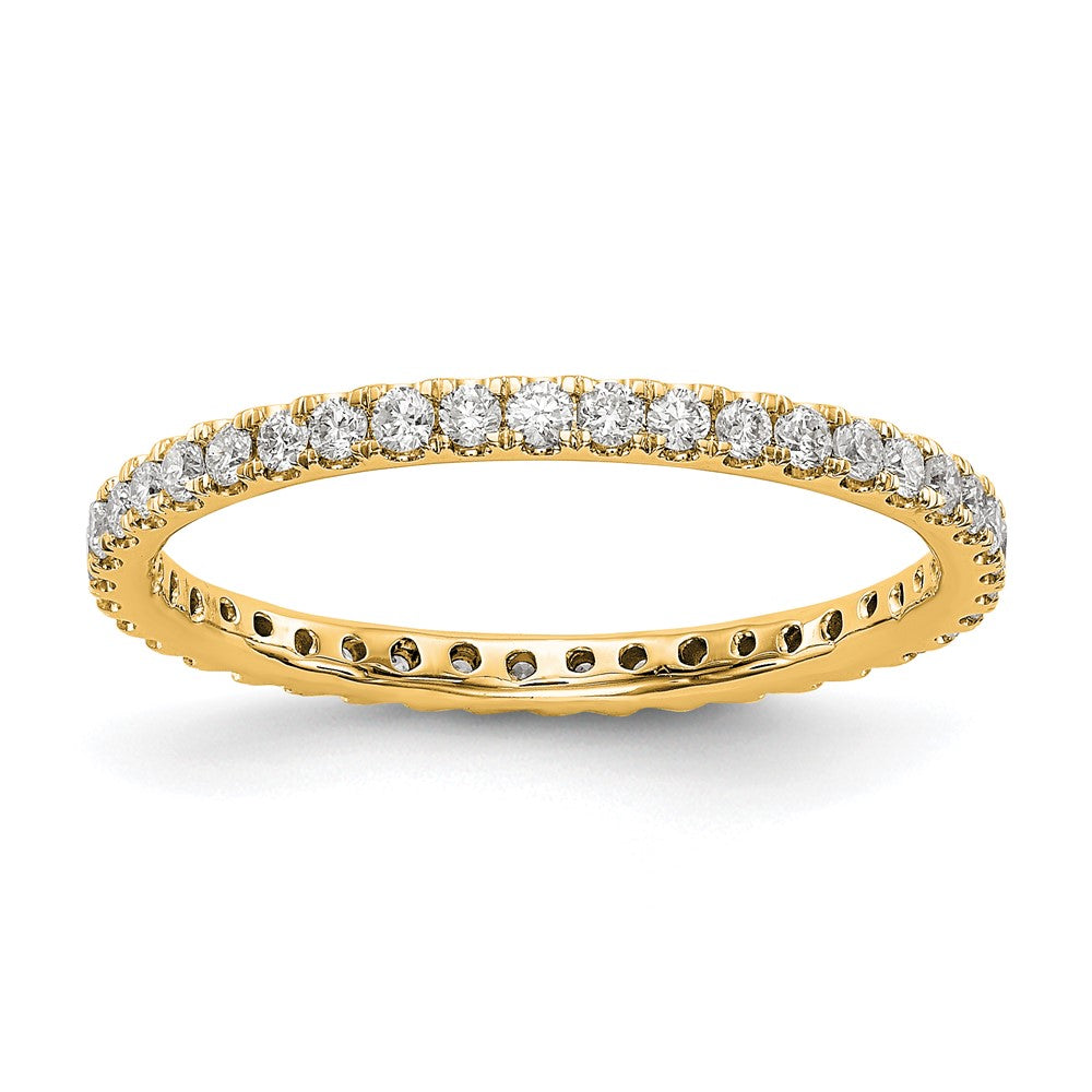 14k Yellow Gold Lab Grown Diamond Eternity Wedding Band Ring 1/2ct Clarity- VS Color- G-H