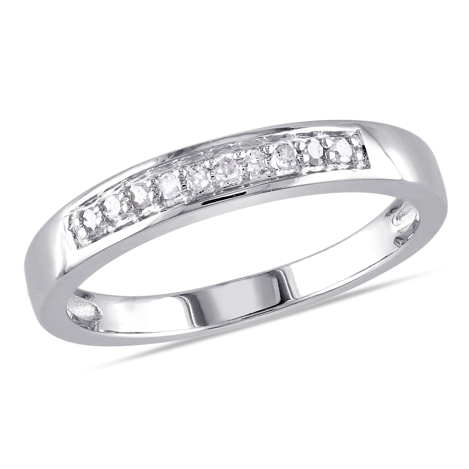 1/10ct TW Diamond Anniversary Band in Sterling Silver