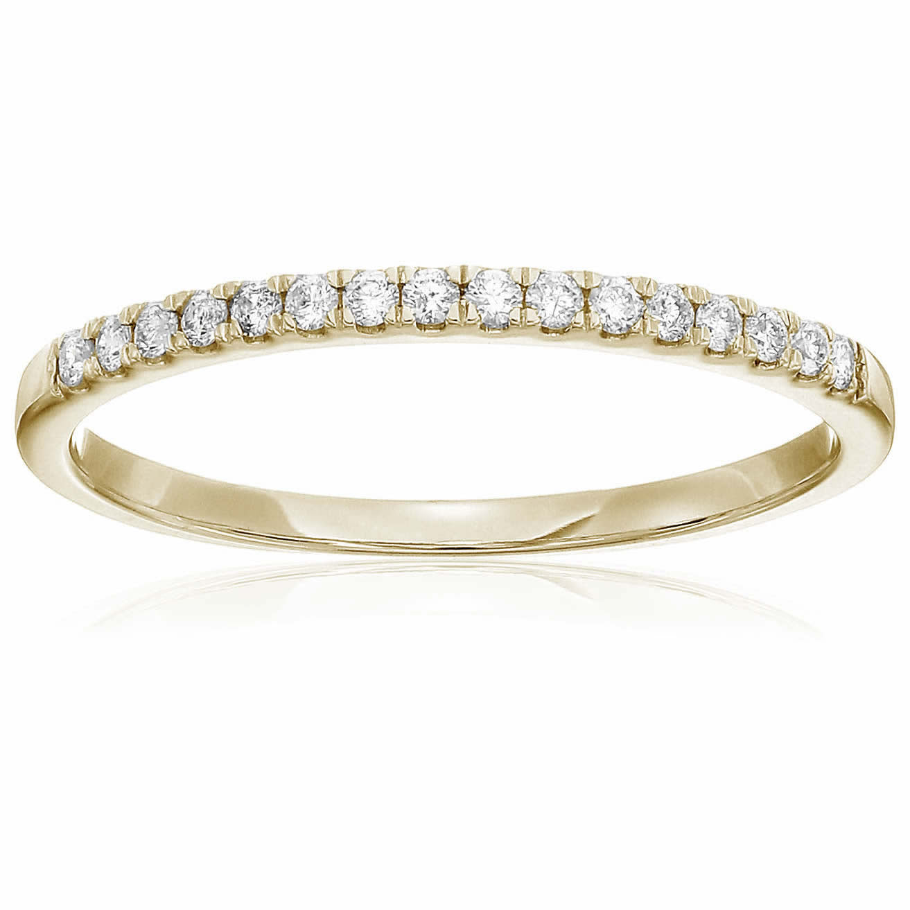 1/5 cttw Diamond Wedding Band Prong Set 14K Gold Prong Set Round