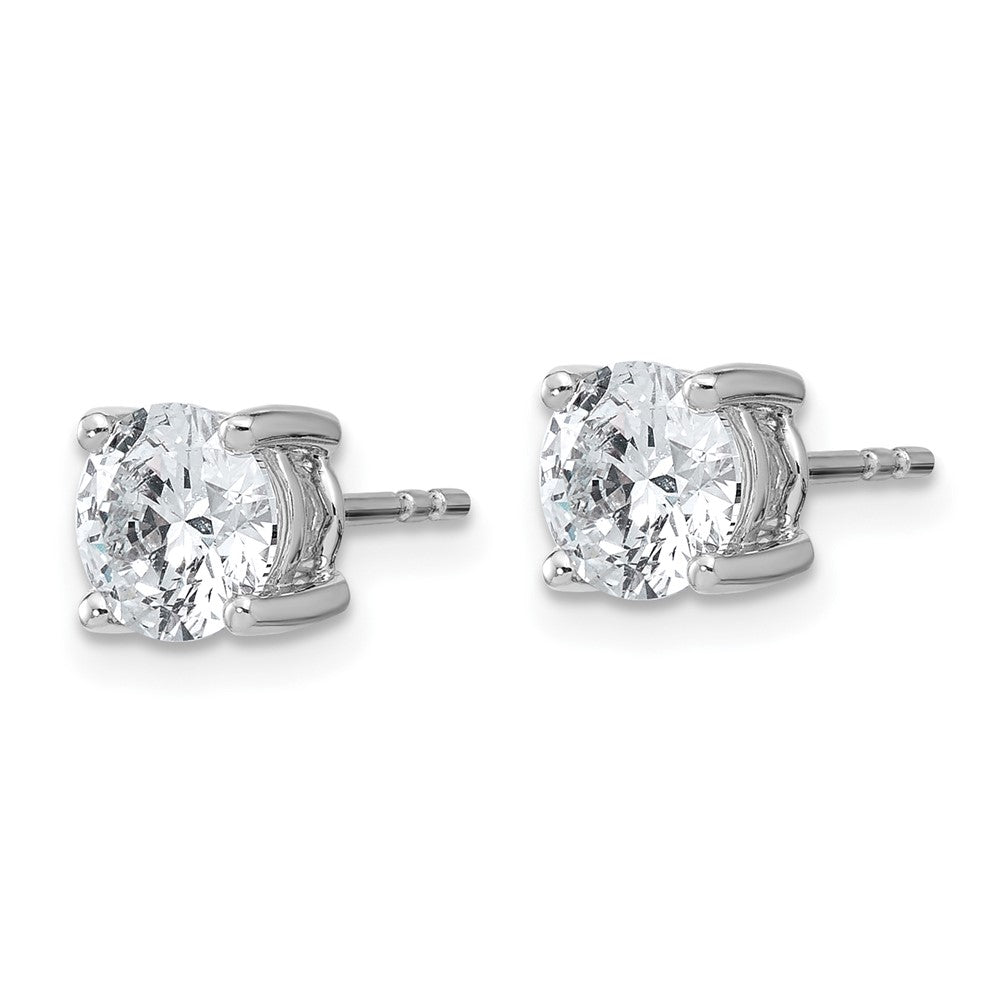14k Yellow Gold 2 CT Round Lab Grown Diamond Stud Earrings VS Clarity D-E Color