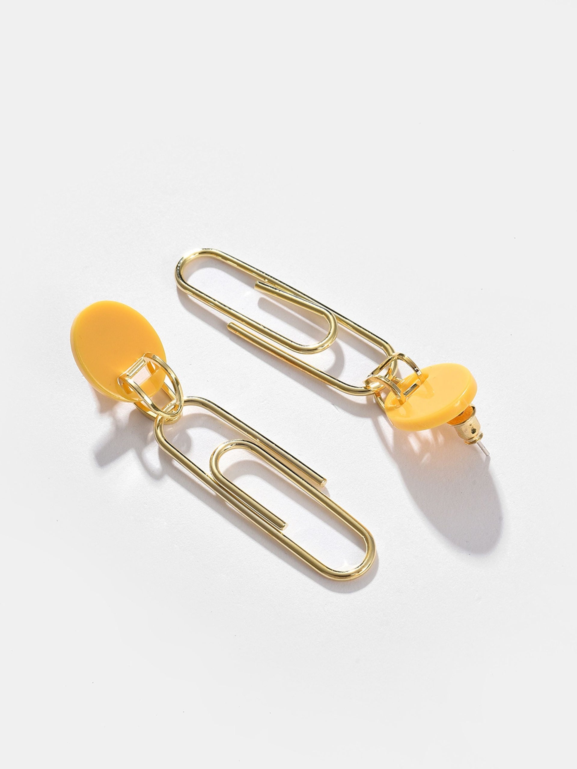Yellow Contemporary Drop Earrings