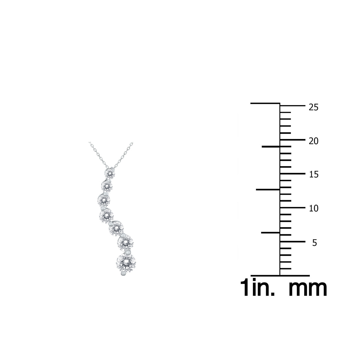 1/4 Carat Tw Diamond Journey Pendant In 10K
