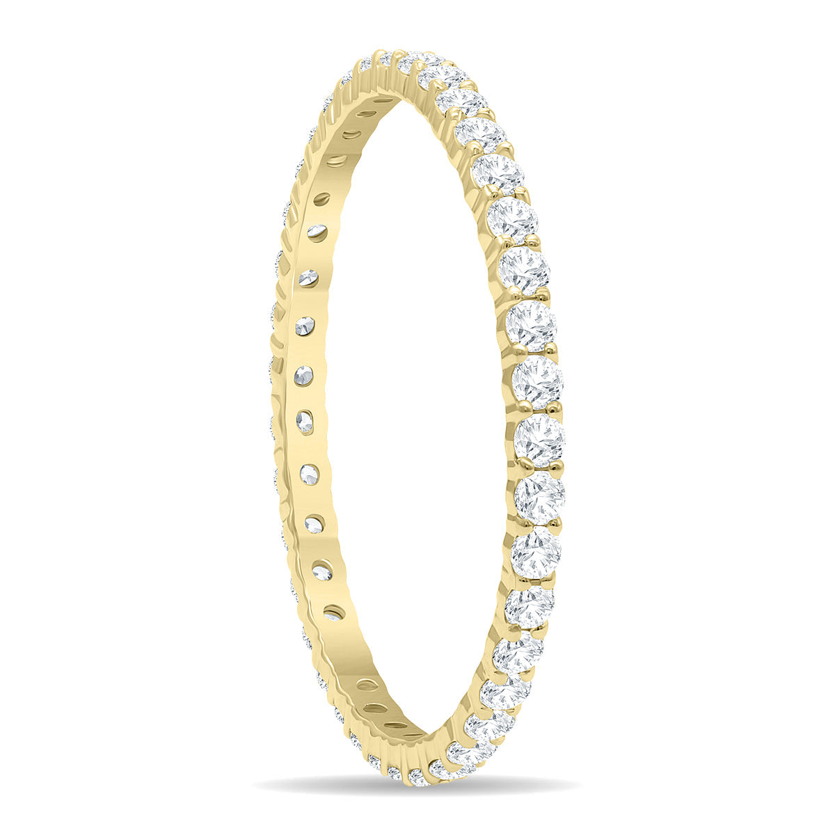 Women's 1/2 Carat TW Thin Diamond Eternity Band In 10K Yellow Gold