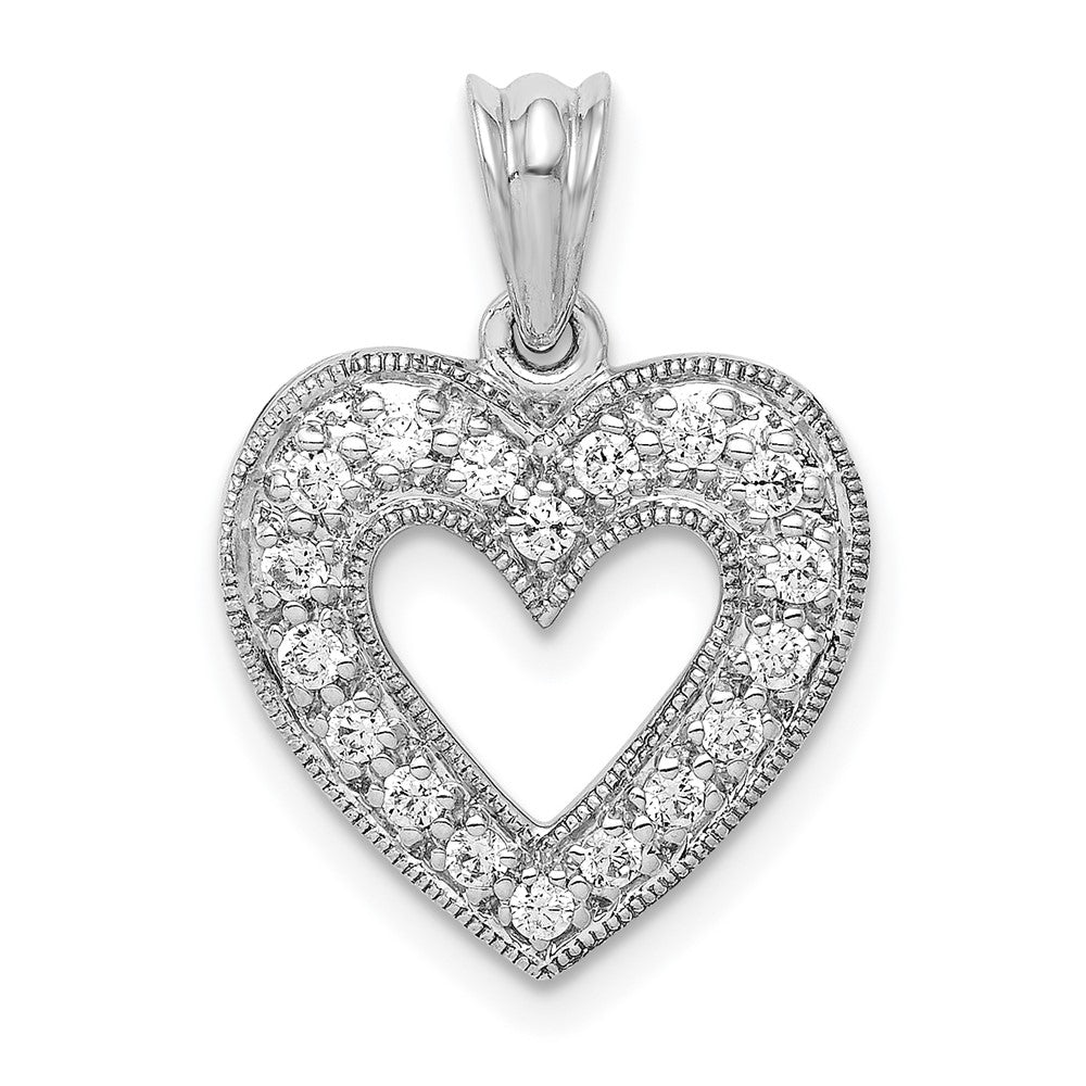 14K Gold Lab Grown Diamond Heart Pendant (0.25ct VS G-H)
