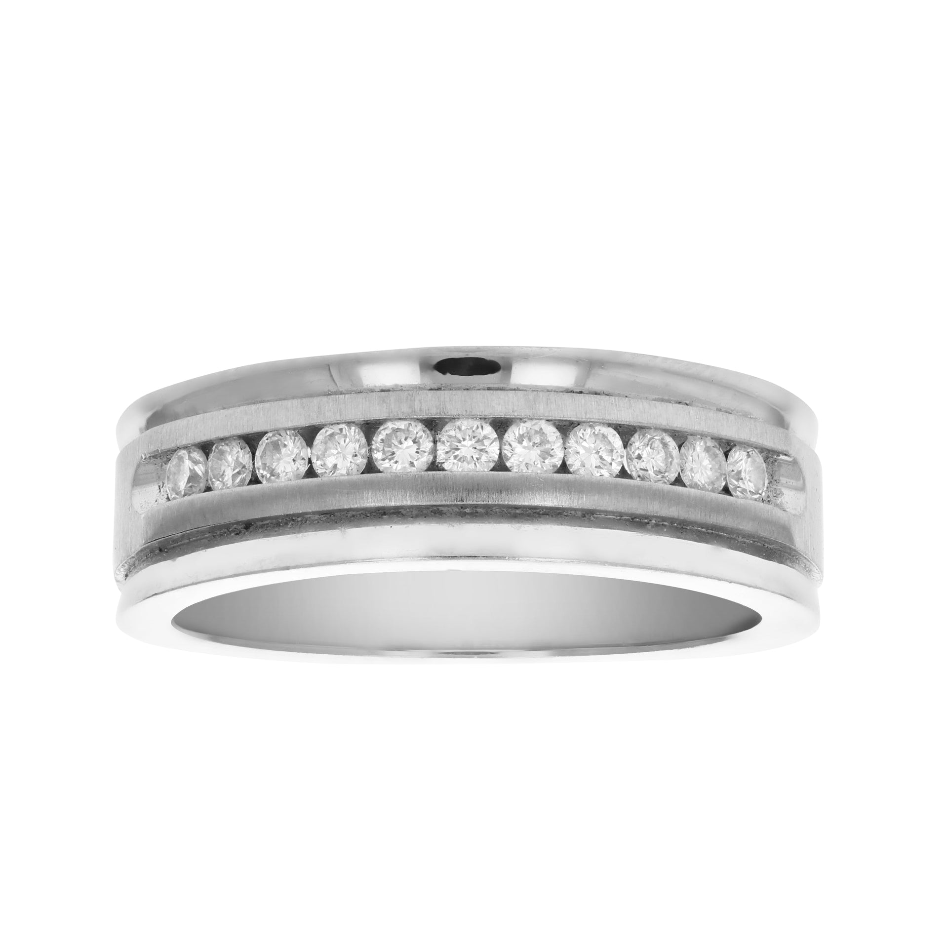 1/4 cttw SI1-SI2 11 Stone Certified Machine Diamond Wedding Band 14K Gold