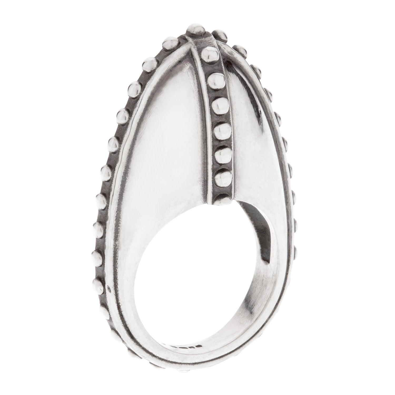 Tribal Egg Ring - Silver