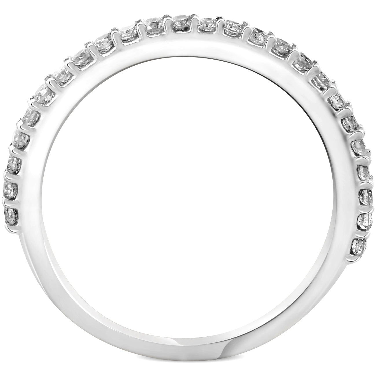 1/4ct Diamond Wedding Ring 14k White Gold Stackable Womens Anniversary Band