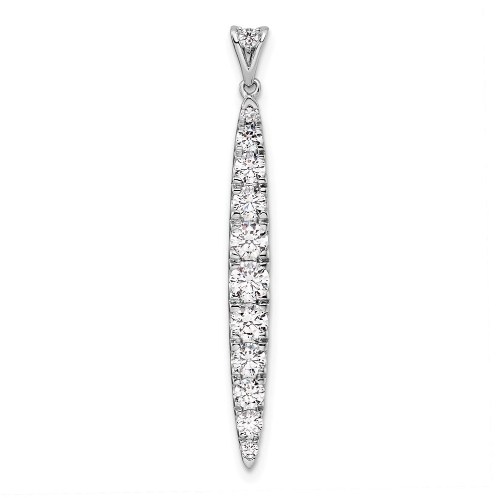 14K White Gold Lab Grown Diamond Pendant (1ct VS G-H)