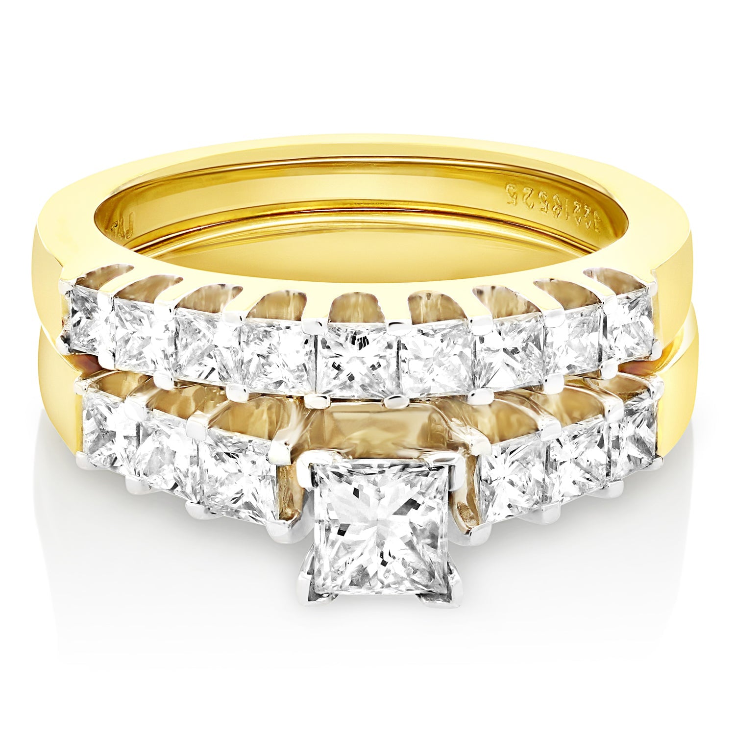 2 cttw 18K Gold SI Diamond Bridal Set