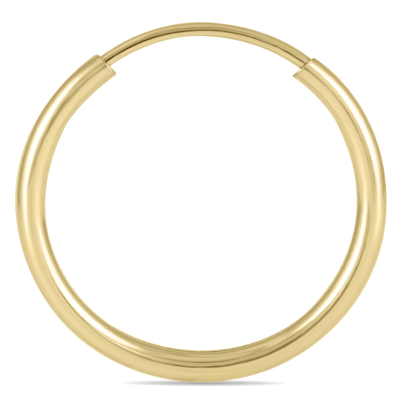 14mm Endless Hoop Earring 14K Yellow Gold