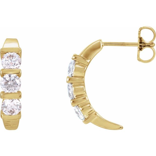 1.2Ct Lab-grown Diamond Earrings in 14K White Gold