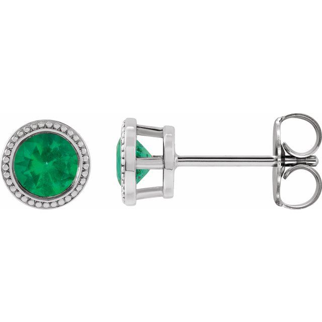 Emerald-Cut Lab-grown Diamond Earrings in 14K Yellow Gold