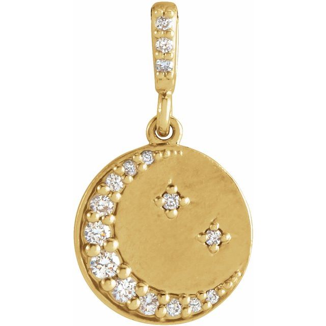 1.10Ct Natural Diamond Pendant in 14K Yellow Gold