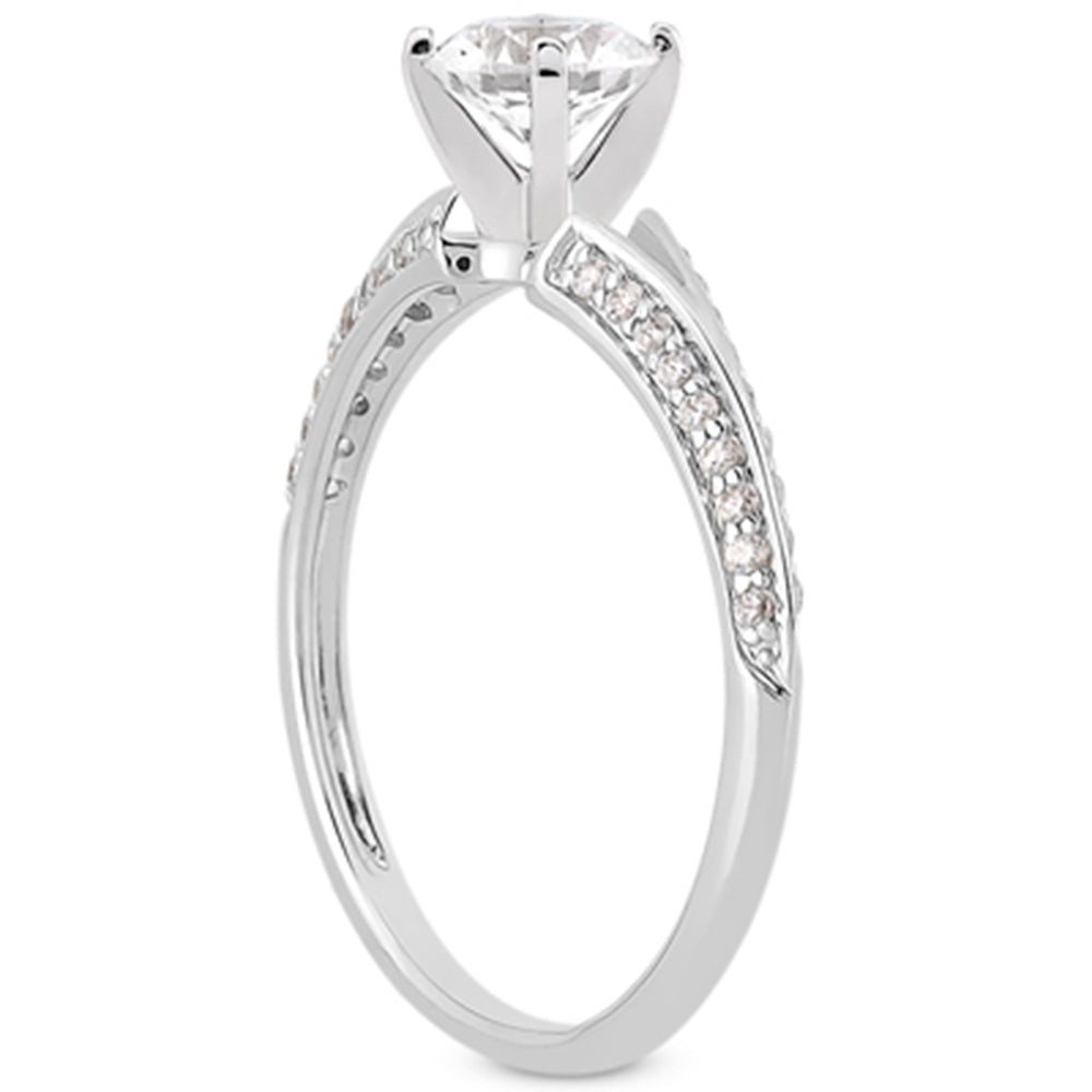 3/4ct Split Shank Diamond Engagement Wedding Ring Set 14K White Gold