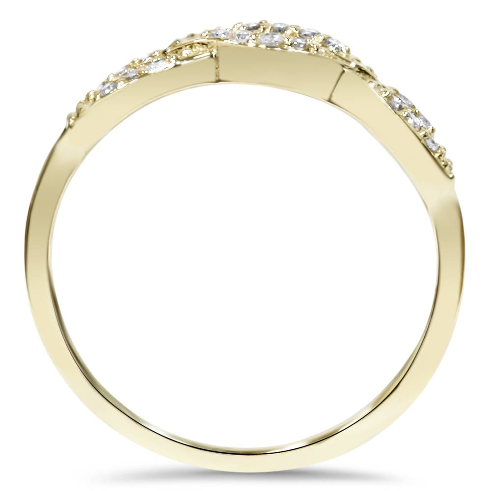 1/5ct Diamond Infinity Ring 10k Yellow Gold