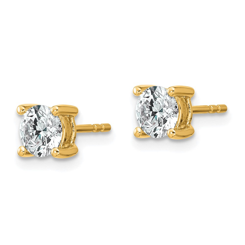 14k Yellow Gold 1 CTW Lab Grown Diamond Stud Earrings