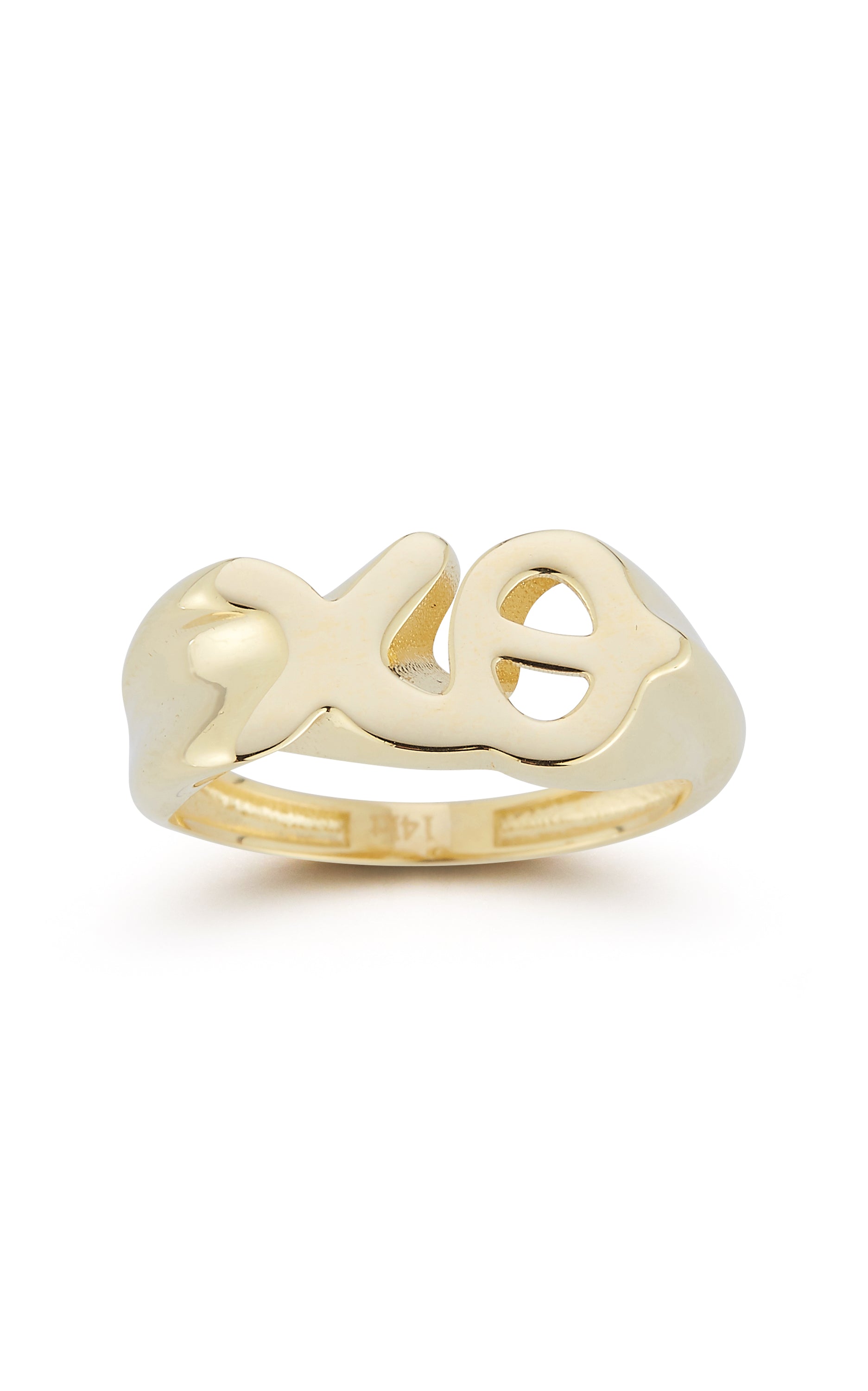 14K Gold XO Ring