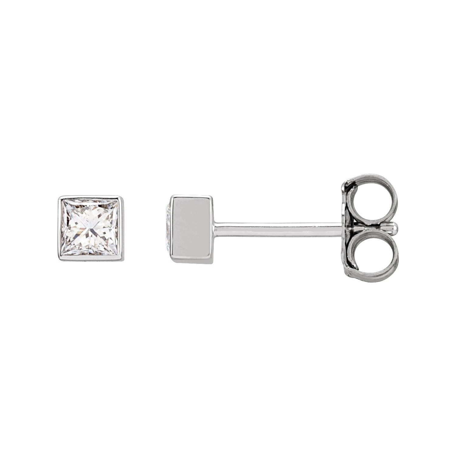 14K Gold 5/8ct Lab-grown Diamond Stud Earrings Clarity SI Color G-H