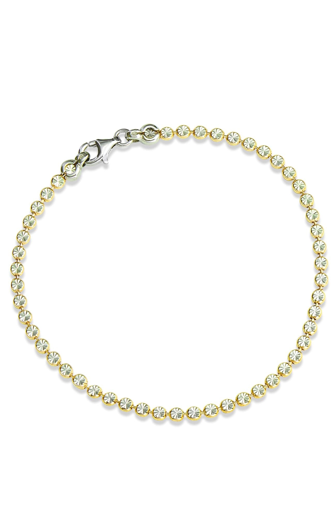 Gold Plated Vermeil Doble Star Coin Bracelet