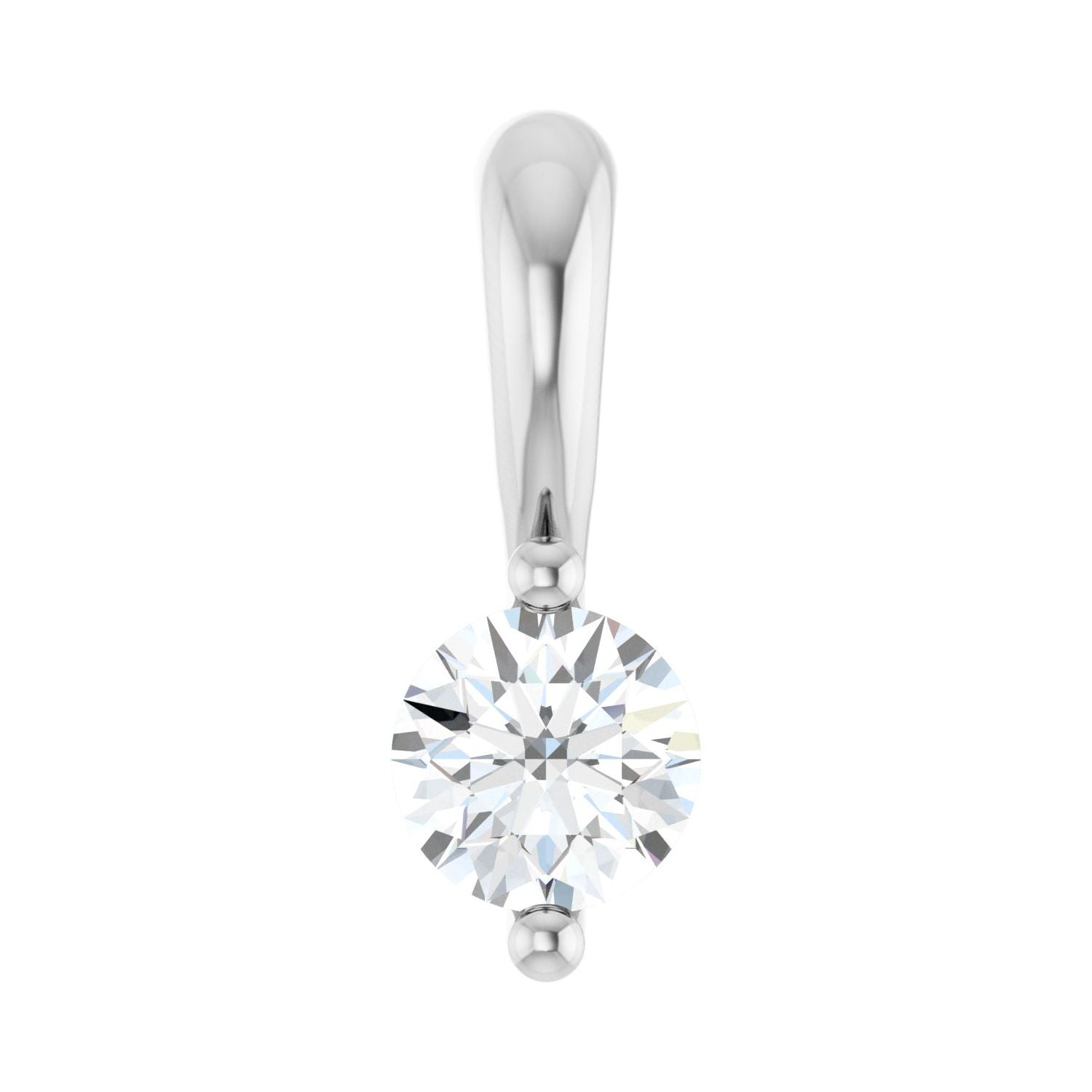 14k Gold 1/10 CT Lab-grown Diamond Pendant