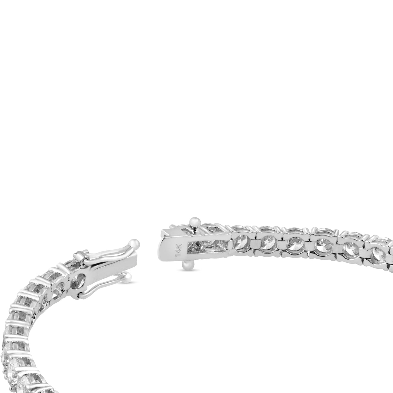 10 ct Diamond Tennis Bracelet 14k White Gold 7' Double Lock Clasp