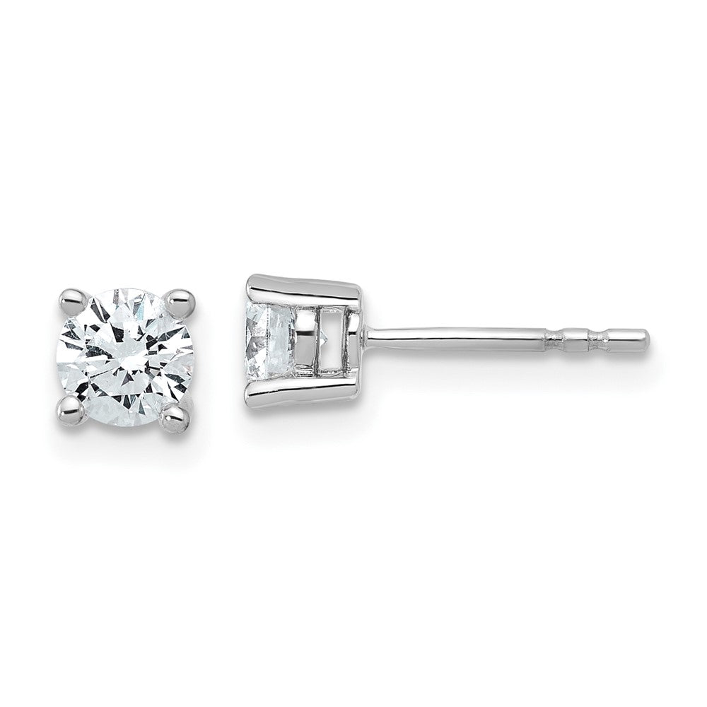 14k Yellow Gold 3/4 CT Round Lab Grown Diamond Stud Earrings VS Clarity G-H Color
