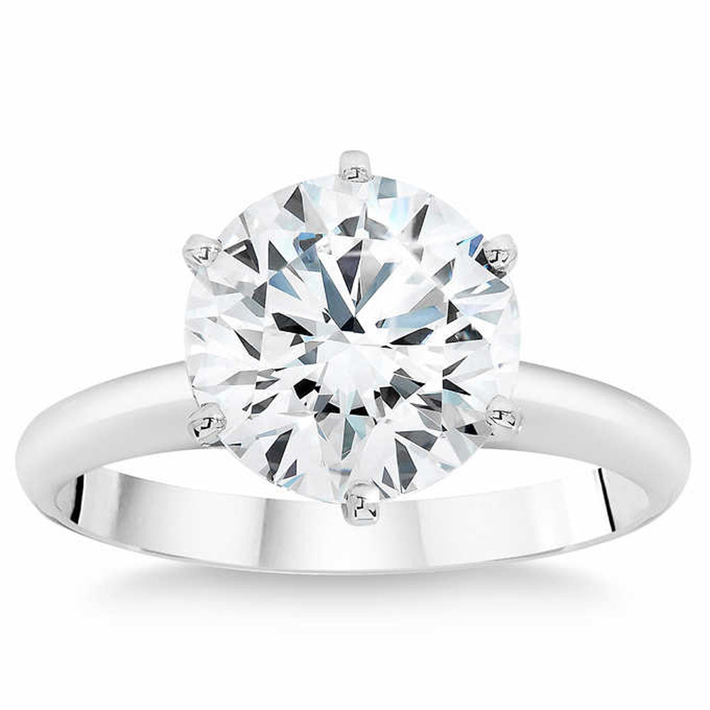Platinum 3.20Ct Certified Diamond Solitaire Engagement Ring Lab Grown