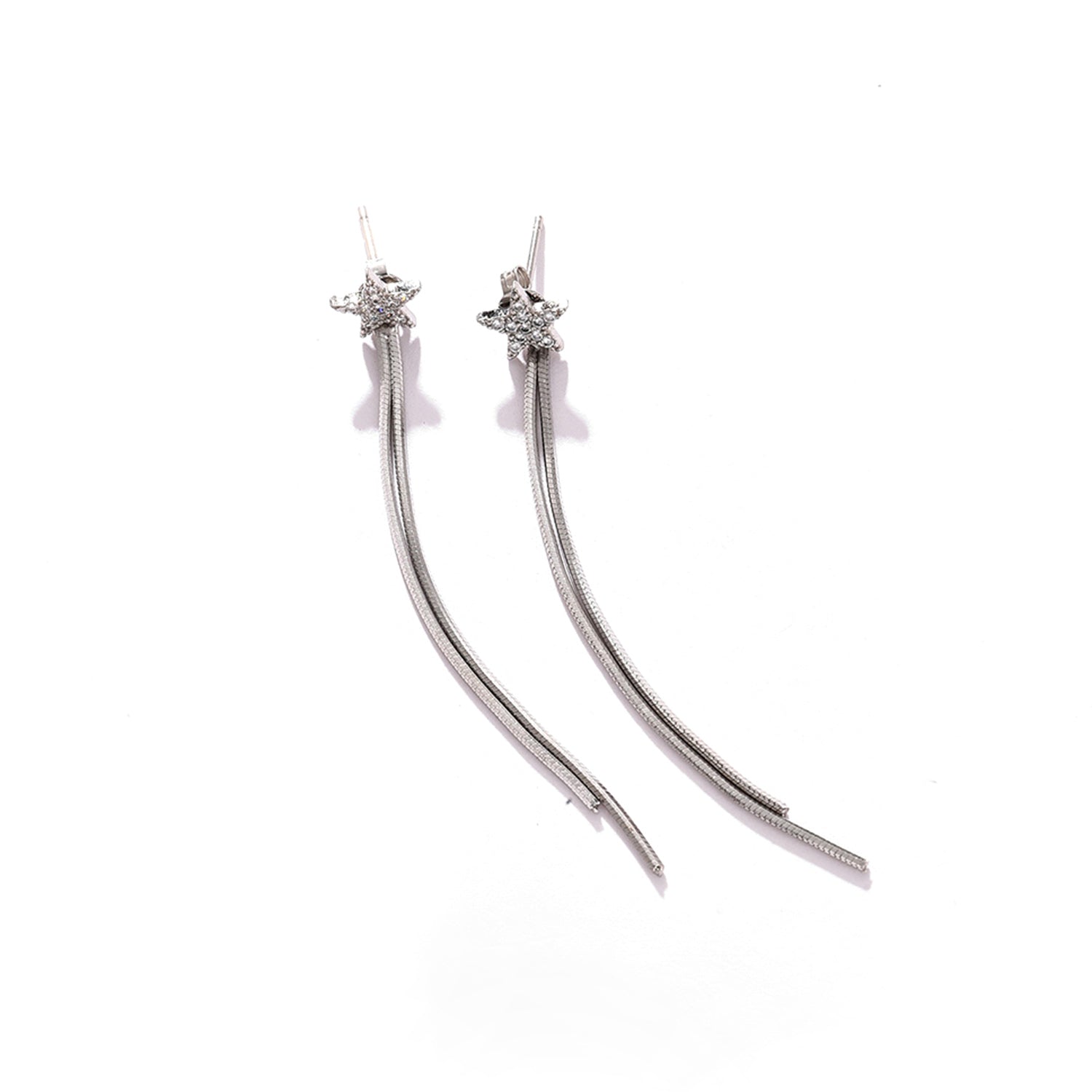 Silver Color Gold Plated Designer Stone Drop Earring For Women's