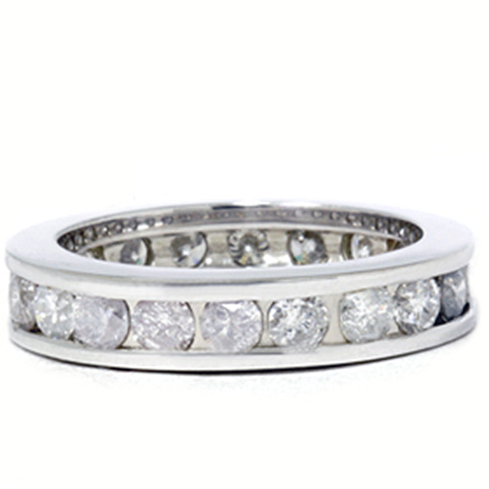 2 CT Channel Set Diamond Eternity Ring 14K White Gold