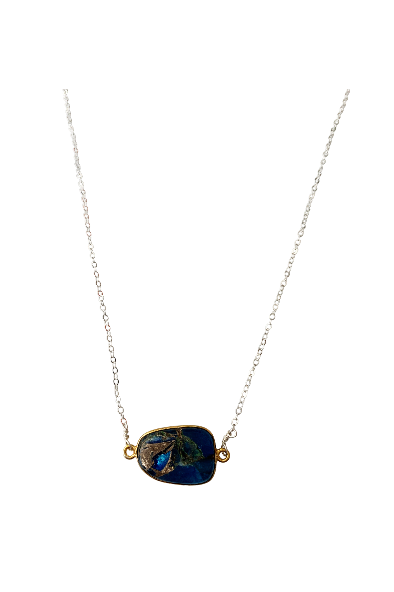 Mrs. Parker Demi Fine Necklace in Blue Mojave Copper Turquoise
