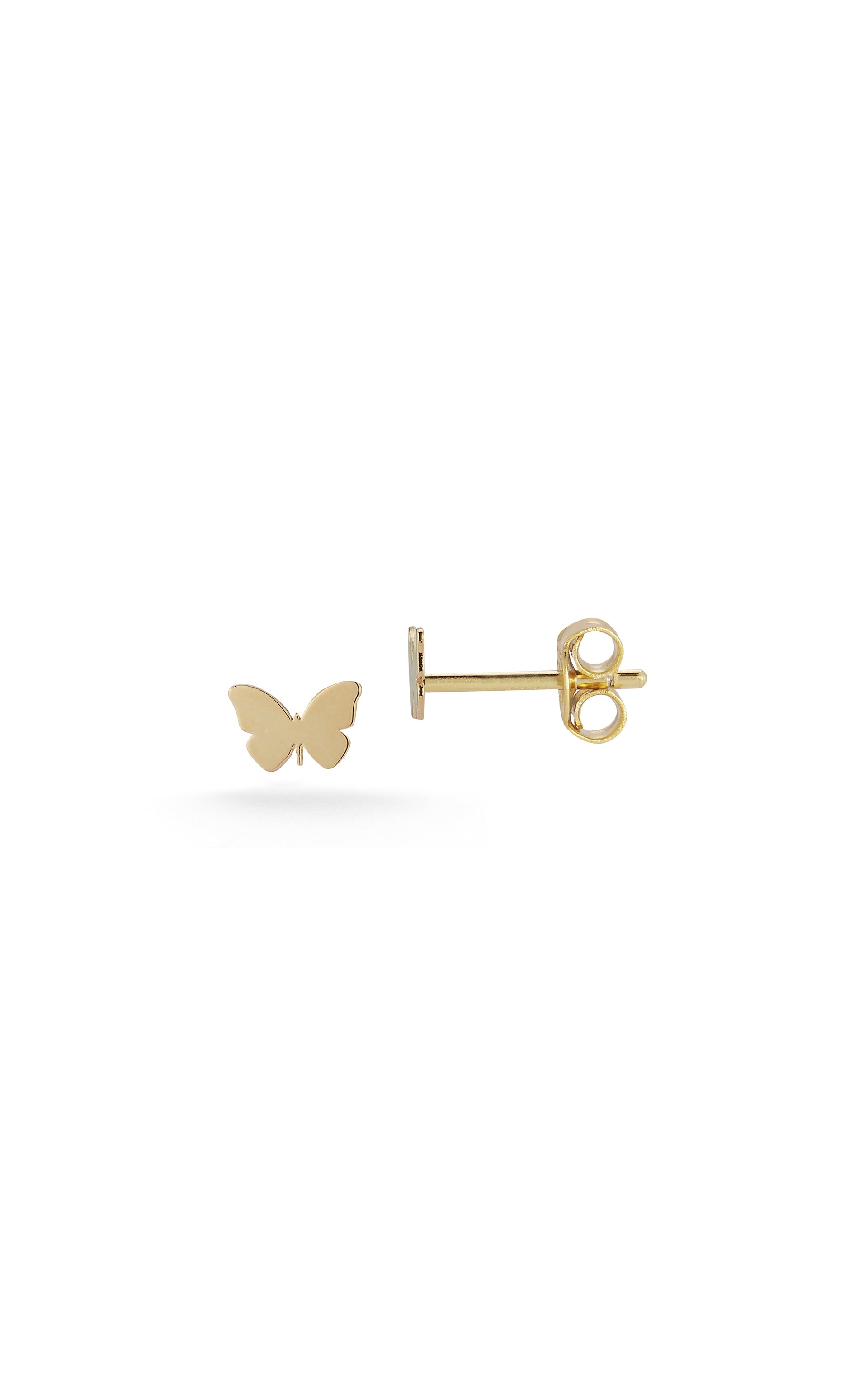 14K Italian Gold Butterfly Stud Earrings