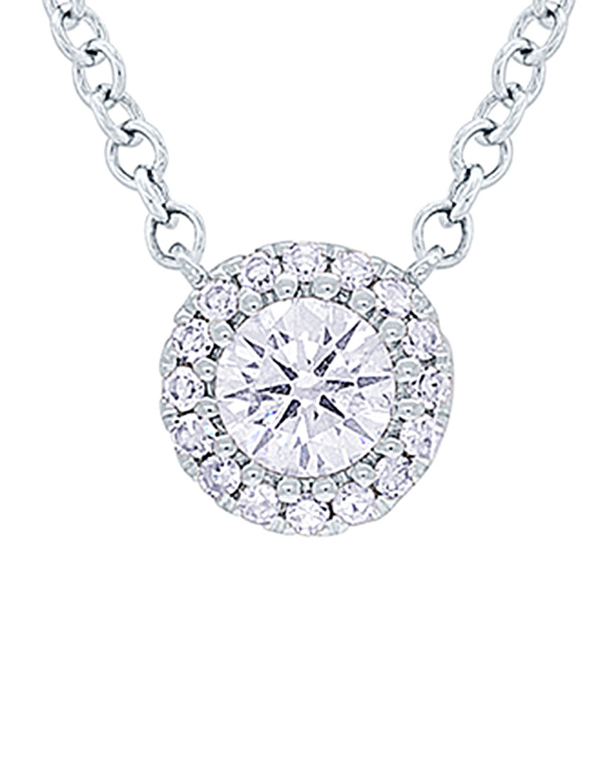 14k White Gold Diamond Pendant