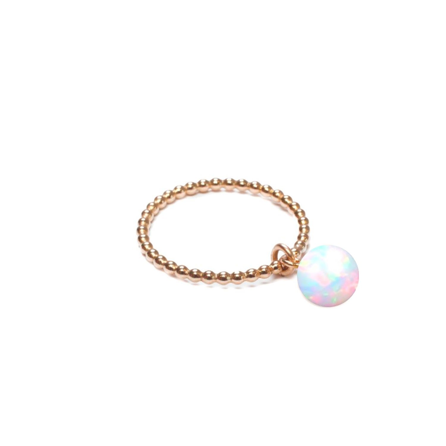 Gold Orb Ring Opal