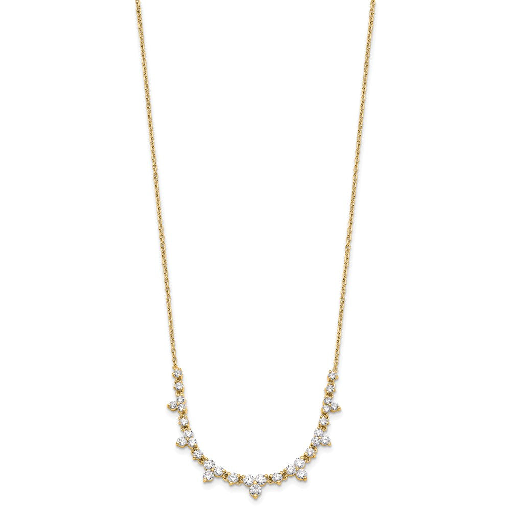 14k Yellow Gold 1 1/2 CT Lab Grown Diamond Necklace 18' Clarity VS Color D-E