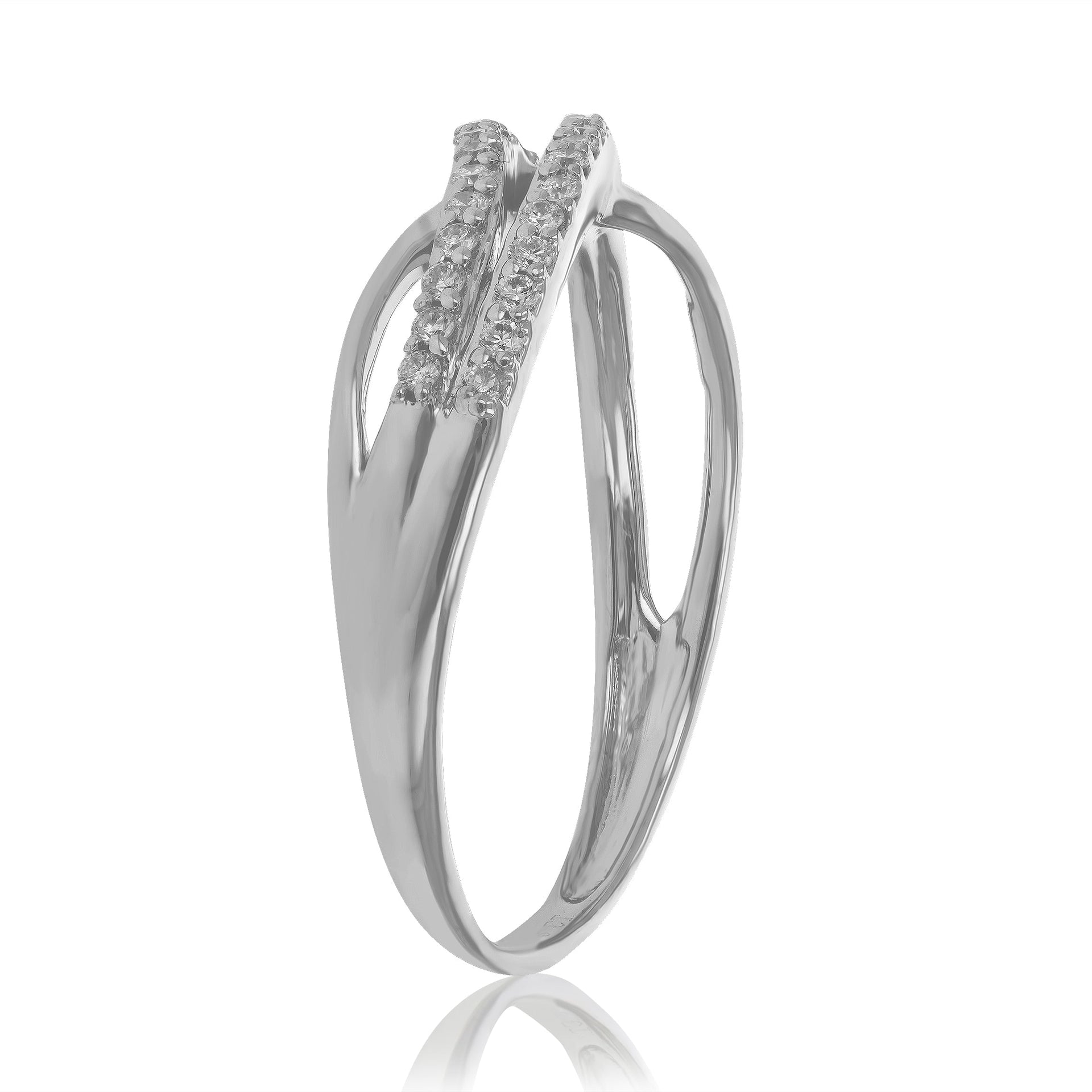 1/5 cttw Round Cut Lab Grown Diamond Engagement Ring For Women .925 Sterling Silver