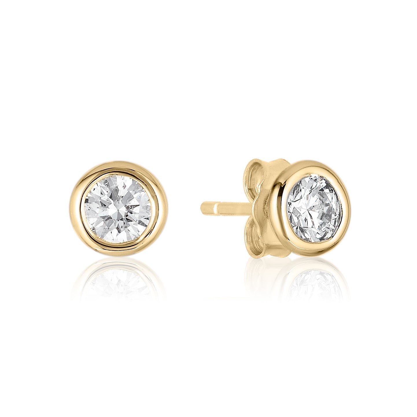 Rose Gold Diamond Stud Earrings