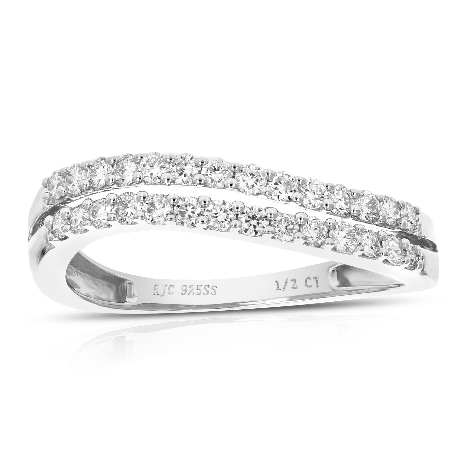 2/5 Cttw Lab Created Diamond Engagement Ring Sterling Silver Prong Size 6-8