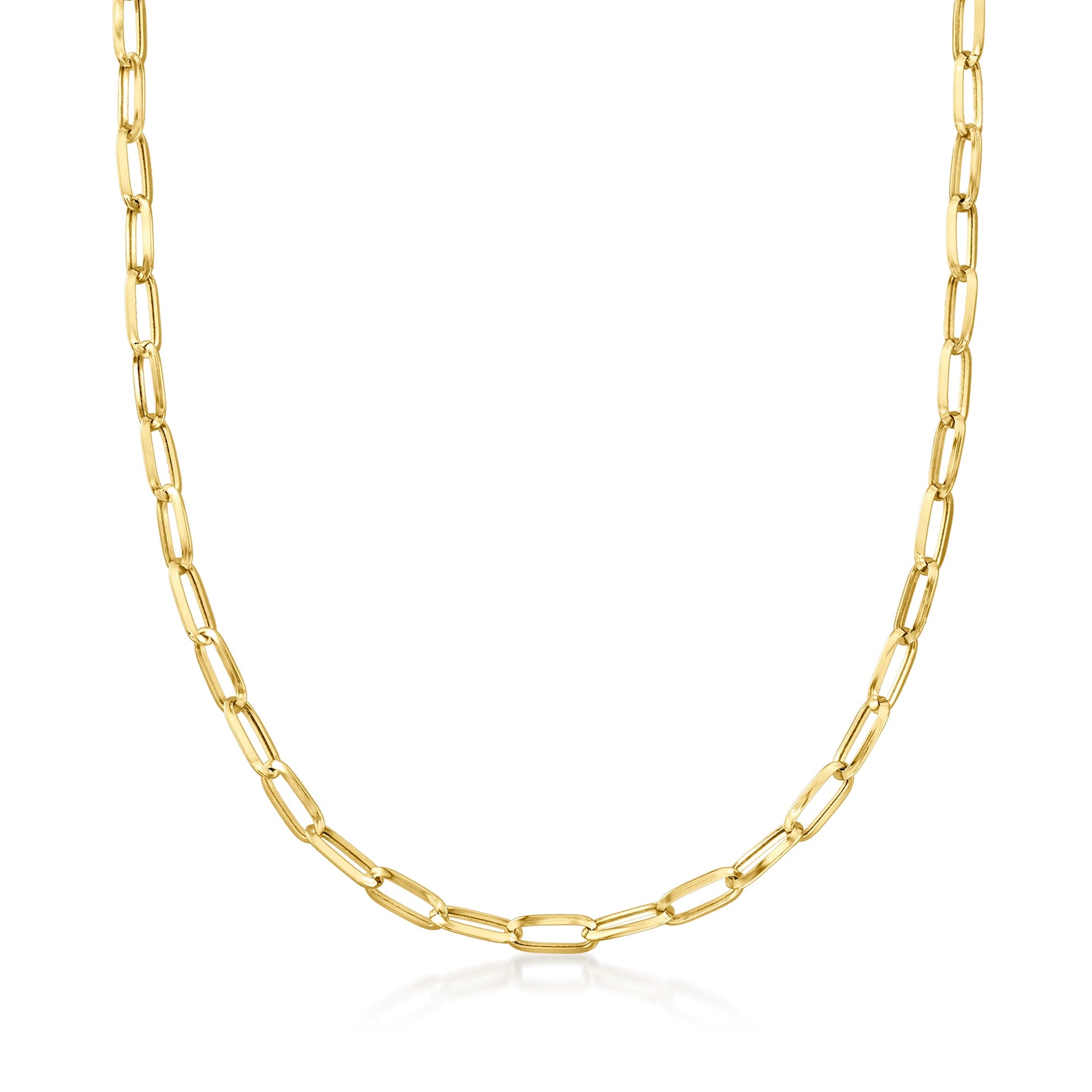 10kt Yellow Gold Paper Clip Link Necklace